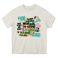 Cream mens mental health matters Heavy Core Tee - Artiststas