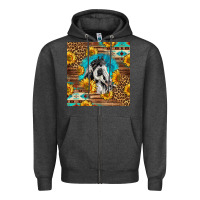 Charcoal Heather western paint horse Zipper Hoodie - LillyAllenDesigns