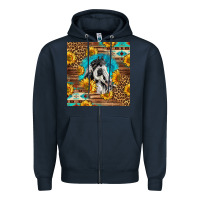 Navy western paint horse Zipper Hoodie - LillyAllenDesigns