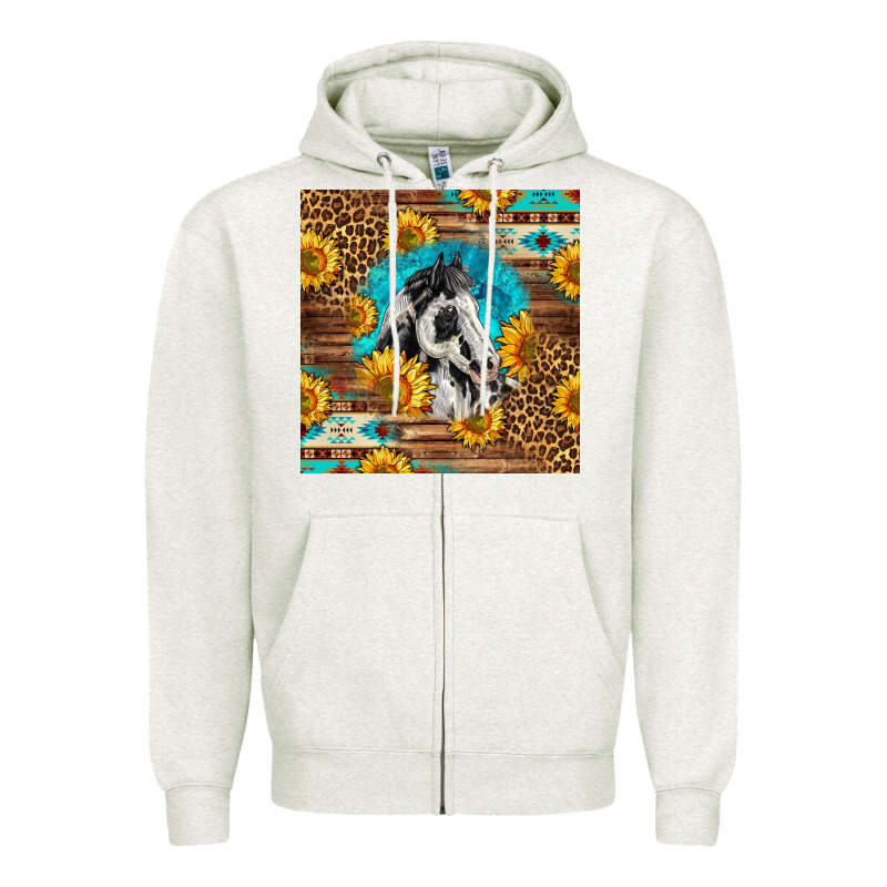 Western Paint Horse Zipper Hoodie by LillyAllenDesigns | Teevron