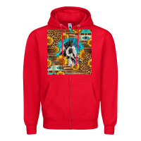 Red western paint horse Zipper Hoodie - LillyAllenDesigns