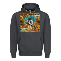 Smoke western paint horse Zipper Hoodie - LillyAllenDesigns