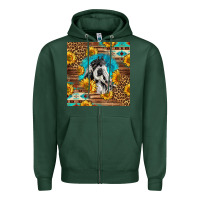Sports Green western paint horse Zipper Hoodie - LillyAllenDesigns