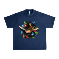 Navy christmas black angus gnome Urban Heavy Tee - CowGirlArtShop