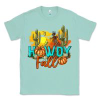 Seafoam Howdy Fall Classic Tee - texasbilliewilder