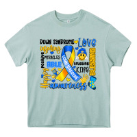 Down Syndrome Awareness Typography Heavy Core Tee | Teevron