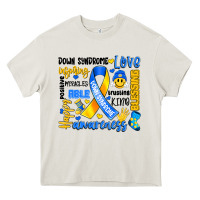 Cream down syndrome awareness typography Heavy Core Tee - Artiststas