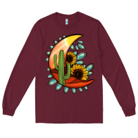Burgundy Desert Moon Long Sleeve Tee - Jasminsmagicworld