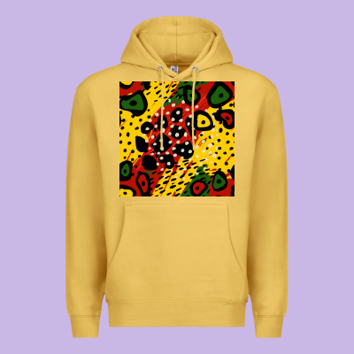 African Colors Pattern Premium Hoodie Designed By Bundleandbundleshop