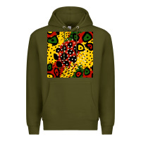 Army Green african colors pattern Premium Hoodie - BundleAndBundleShop