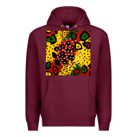Burgundy african colors pattern Premium Hoodie - BundleAndBundleShop