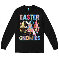Black Easter with my gnomies  Easter Day Long Sleeve Tee - CowGirlArtShop