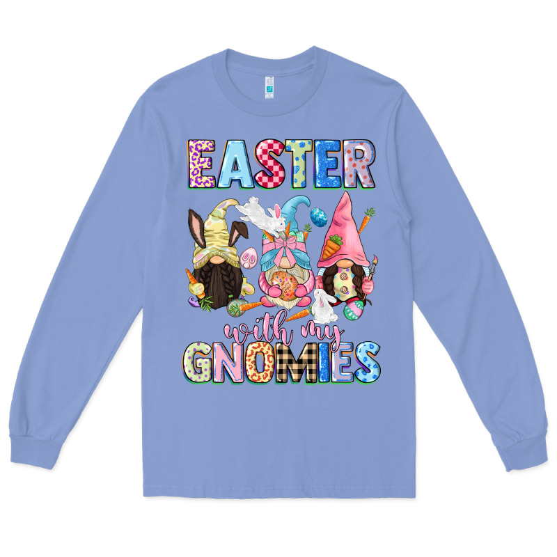 Easter With My Gnomies  Easter Day Long Sleeve Tee by CowGirlArtShop | Teevron