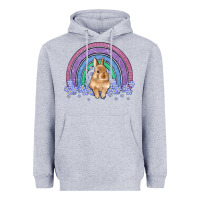 Heather Grey bunny rainbow Heavyweight Hoodie - Artiststas