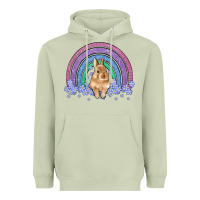 Matcha bunny rainbow Heavyweight Hoodie - Artiststas