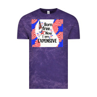 Cloud Purple born free now i am expensive Vintage Tee - TumblerDesignByShophia
