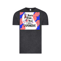 Vintage Black born free now i am expensive Vintage Tee - TumblerDesignByShophia