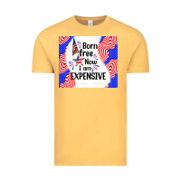 Vintage Mustard born free now i am expensive Vintage Tee - TumblerDesignByShophia