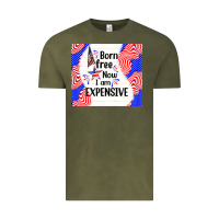Vintage Olive born free now i am expensive Vintage Tee - TumblerDesignByShophia