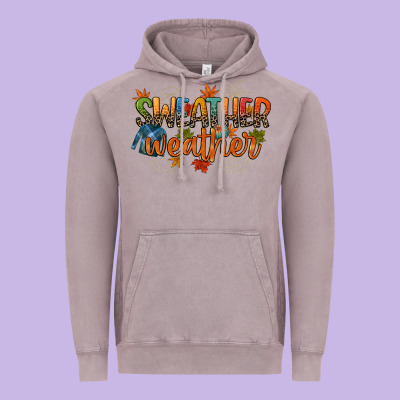 Sweather Weather Vintage Hoodie Designed By Cowgirlartshop