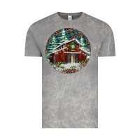 Cloud Rock Barn Christmas Vintage Tee - RanaPortraitStore