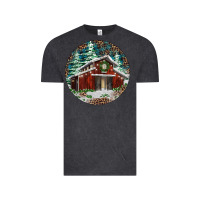 Vintage Black Barn Christmas Vintage Tee - RanaPortraitStore