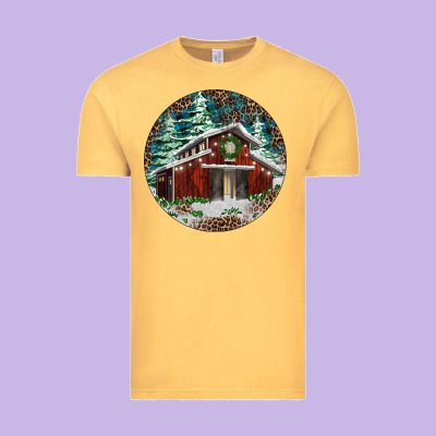 Barn Christmas Vintage Tee Designed By Ranaportraitstore