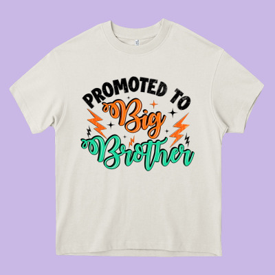 Promoted To Big Brother Heavy Core Tee Designed By Artiststas
