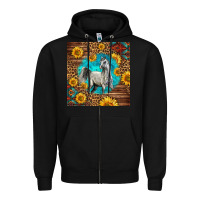 Black arabian horse Zipper Hoodie - LillyAllenDesigns