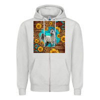Dove Grey arabian horse Zipper Hoodie - LillyAllenDesigns