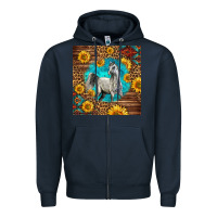 Navy arabian horse Zipper Hoodie - LillyAllenDesigns