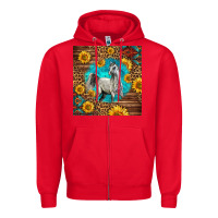 Red arabian horse Zipper Hoodie - LillyAllenDesigns