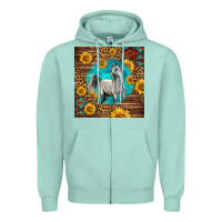 Seafoam arabian horse Zipper Hoodie - LillyAllenDesigns