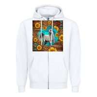 White arabian horse Zipper Hoodie - LillyAllenDesigns