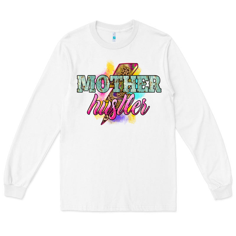 Mother Hustler Lightning Bolt Mother's Day Long Sleeve Tee by HowdyJamesFarm | Teevron
