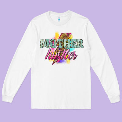Mother Hustler Lightning Bolt Mother's Day Long Sleeve Tee Designed By Howdyjamesfarm