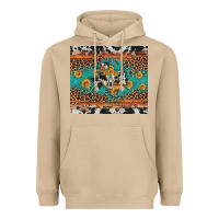 Mushroom bull skull texas map sunflower leopard cowhide Heavyweight Hoodie - Artiststas
