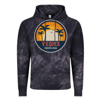 Cloud Black Vieques Puerto Rico Vintage Hoodie - minhPixels