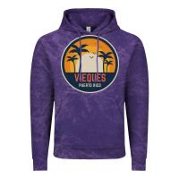 Cloud Purple Vieques Puerto Rico Vintage Hoodie - minhPixels