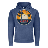 Vintage Denim Vieques Puerto Rico Vintage Hoodie - minhPixels