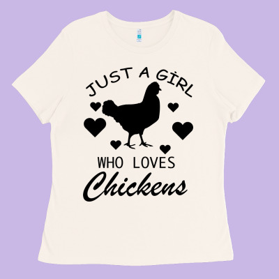 Just A Girl Who Love Chickens Ladies Tee Designed By Bettercallsaul
