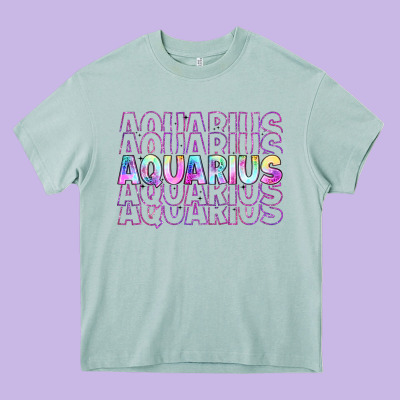 Aquarius Heavy Core Tee Designed By Artiststas