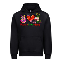 Black peace love wine Urban Hoodie - AdoDesignShop