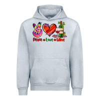 Heather Grey peace love wine Urban Hoodie - AdoDesignShop