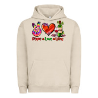 Pigment French Oak peace love wine Urban Hoodie - AdoDesignShop