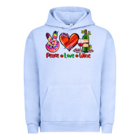 Pigment Grape Ice peace love wine Urban Hoodie - AdoDesignShop