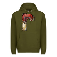 Army Green farm life alphabet lowercase letters r Premium Hoodie - BundleAndBundleShop