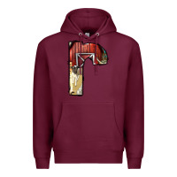 Burgundy farm life alphabet lowercase letters r Premium Hoodie - BundleAndBundleShop