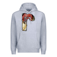 Heather Grey farm life alphabet lowercase letters r Premium Hoodie - BundleAndBundleShop