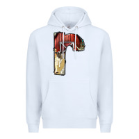 White farm life alphabet lowercase letters r Premium Hoodie - BundleAndBundleShop